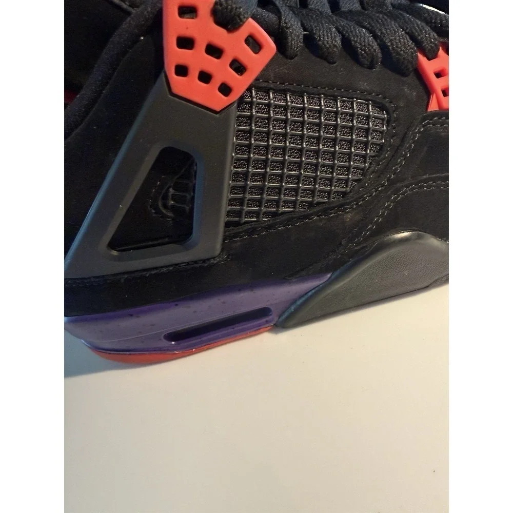 Jordan Air Jordan 4 Retro Raptors Men 7 Black Red Drake Signature AQ3816-056